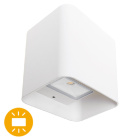 Aplique SOURE IP54 2x4W LED 650lm 3000K 95°C.11xL.9,5xAlt.11cm Alumínio Branco