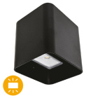 Wall Lamp SOURE IP54 2x4W LED 650lm 6500K 95°L.11xW.9,5xH.11cm Aluminium Black