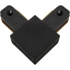 "L" shaped connector for ADONIS track (2 wires) in black