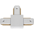 "T" shaped connector for ADONIS track (2 wires) in white aluminum