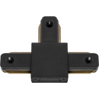 Conector en forma de "T" para carril ADONIS (2 hilos) en aluminio color negro