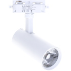 Foco para calha ADONIS (2condutores) 1x15W LED 1400lm 4000K 24° C.8,2xL.6xAlt.18,5cm Alumínio Branco