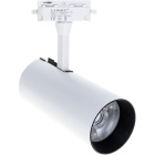 Foco para calha ADONIS (2 condutores) 1x35W LED 2200lm 6400K 24° C.8xL.8xAlt.24cm Alumínio Branco