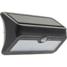 Solar Wall Lamp BONAPARTE with sensor IP65 1x5W LED 200lm 6400K L.20xW.7,5xH.11,5cm Black