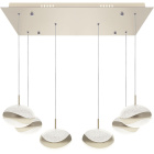 Ceiling Lamp PLANETT 6x8W LED 3600lm 3300K L.65xW.30xH.Reg.cm Champanhe
