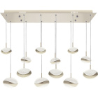 Candeeiro de tecto PLANETT 6x5W LED+6x8W LED 5850lm 3300K C.86xL.24xAlt.Reg.cm Champanhe
