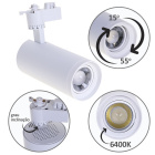 Foco para calha ARGOS (2 condutores) 1x30W LED 6400K C.17xxD.8cm Branco