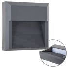 Wall Lamp LORDELO square IP65 1x8W LED 350lm 4000K L.20xW.5,5xH.20cm ABS+PC Anthracite