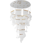 Ceiling Lamp CLAIRE 150+150W LED H.Reg.xD.97,5cm Gold/Chrome