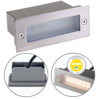 Recessed Wall Lamp MAGNUS IP44 1,2W LED 45lm 3000K W.11xW.4,5xH.5,5cm Aluminum