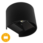 Aplique SALAS IP65 2x3W LED 500lm 4000K C.14xL.12xAlt.10cm Preto