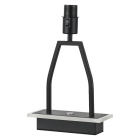 Base para candeeiro de mesa TROFA 1xE27+1x6W LED 4000K C.22xL.10xAlt.35cm preto