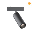 Foco para calha magnética PIQUET (2 condutores) 8W LED 330lm 3000K 24° Alt.16xD.4,4cm preto