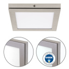 Surface Mounted Panel TOLSTOI 17x17 12W LED 720lm 6400K 120° W.17xW.17xH.2,3cm Satin Nickel