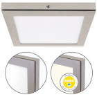 Surface Mounted Panel TOLSTOI 22,5x22,5 18W LED 1080lm 3000K 120° W.22,5xW.22,5xH.2,3cm Satin Nickel