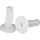 Trava cabos e isolador branco de plástico 2,3xD.1,7cm