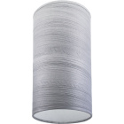 Lampshade ROMENO round fabric Sari with fitting E14 H.26,5xD.14cm Grey