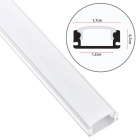 Aluminium profile without tabs for LED strip with opaline diffuser W.17,4xH.7mm