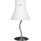 Table Lamp AURA small 2xE14 H.42xD.20cm White/Satin Nickel