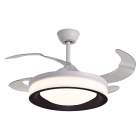 Ceiling fan DC TITAN white/ black, 4 retractable blades, 72W LED 3000|4000|6000K, H.35xD.108/50cm