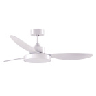 Ventilador DC TULUM blanco, 3 aspas, 25W LED 3000|4000|6000K, Al.39xD.120cm