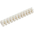White erminal block 2.5mm. 12 poles 11,72x2,02x1,68cm