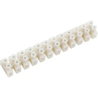 White terminal block 2.5mm. 12 poles 11,72x2,02x1,68cm