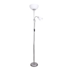 Floor Lamp VARESE with reading arm (1+1)xE27 H.178xD.28cm silver