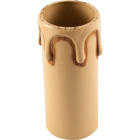 Cover w/antique lacquered drops for E14 1-piece candle lampholder, H.70mm, ivory thermoplastic resin