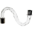 Crystal twisted arm 15cm transparent with chrome tips