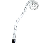 Crystal ornamental twisted arm 36cm transparent with chrome tip
