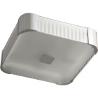 Plafond LIZETE quadrado 4xE27 C.39xL.39xAlt.11,5cm Cinzento/Cromado