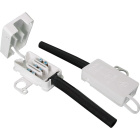 White plastic connecting box with rubber tube 3x1.5mm2 4,9x2,6x1,2cm