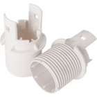 White half threaded outer for B15d lampholder, in thermoplastic resin