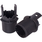 Black half threaded outer for B15d lampholder, in thermoplastic resin