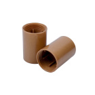 Shiny gold plain outer shell for E14 3-pieces lampholder, in thermoplastic resin