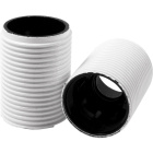 White threaded outer shell for E14 3-pieces lampholder, in bakelite