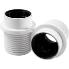 White half threaded outer shell for E14 3-pieces lampholder, in bakelite