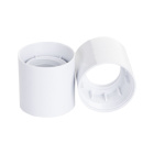Camisa branca brilhante lisa para suporte E27 de 3-peças, em resina termoplástica