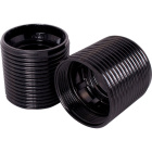 Black threaded outer shell for E27 3-pieces lampholder, in bakelite