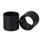 Black threaded outer shell with reduced thickness for E27 3-pieces lampholder, thermoplastic resin