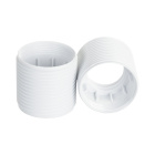 Camisa roscada blanca brillante termoplastica para portalámparas E27 de 3 piezas