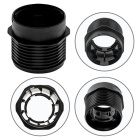 Black half threaded outer shell w/reduced thickness for E27 3-pieces lampholder, thermoplastic resin