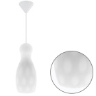 Suspensão HERNER pequeno 1xE27 Alt.Reg.xD.12cm Vidro Branco