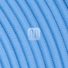 Cabo elétrico redondo flexível revestido a tecido H03VV-F 2x0,75mm2 D.6.8mm, em azul celeste TO428