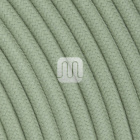 Cabo elétrico redondo flexível revestido a tecido H03VV-F 2x0,75mm2 D.6.8mm, em verde pálido TO430