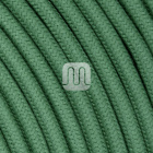 Cabo elétrico redondo flexível revestido a tecido H03VV-F 2x0,75mm2 D.6.8mm, em verde claro TO433