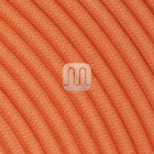 Flexible round fabric covered electrical cable H03VV-F 2x0,75 D.6.8mm tangerine TO439