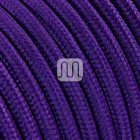 Flexible round fabric covered electrical cable H03VV-F 2x0,75 D.6.2mm violet TO63