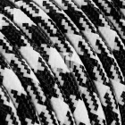 Cable eléctrico cubierto con tela redonda flexible H03VV-F 2x0,75 D.6.2mm blanco /negro TO212